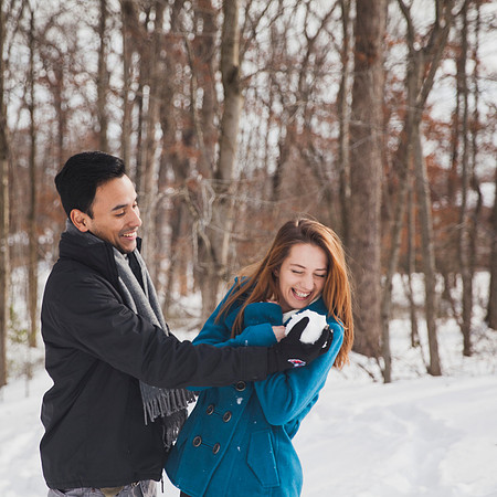 Jonas, Snowstorm, Play, Playing, Photography, Photographs, Snowball, Snow, Snowball Fight, Throwing, Snowballs, Boyfriend, Girlfriend, Romantic, Photos from the Harty, Katie Lingan, Love, Playful, Wed