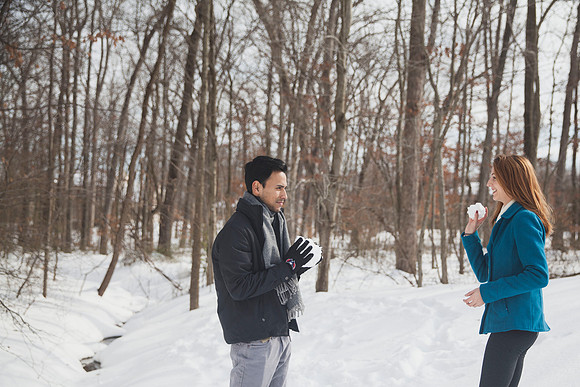 Jonas, Snowstorm, Play, Playing, Photography, Photographs, Snowball, Snow, Snowball Fight, Throwing, Snowballs, Boyfriend, Girlfriend, Romantic, Photos from the Harty, Katie Lingan, Love, Playful, Wed