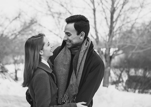 Jonas, Snowstorm, Play, Playing, Photography, Photographs, Snowball, Snow, Snowball Fight, Throwing, Snowballs, Boyfriend, Girlfriend, Romantic, Photos from the Harty, Katie Lingan, Love, Playful, Wed