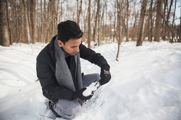 Jonas, Snowstorm, Play, Playing, Photography, Photographs, Snowball, Snow, Snowball Fight, Throwing, Snowballs, Boyfriend, Girlfriend, Romantic, Photos from the Harty, Katie Lingan, Love, Playful, Wed